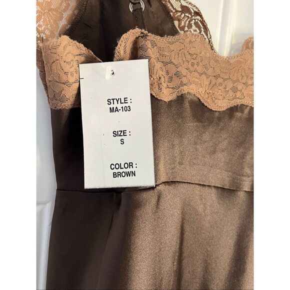 Brand New Magazine Women's Size Small 100% Silk Brown Sleeveless BOHO Top - Picture 7 of 8